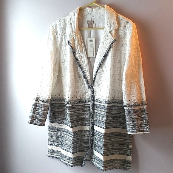 ⭐ Eyelet Jacket Embellished Femanine Embroidered - Picture 5 of 11